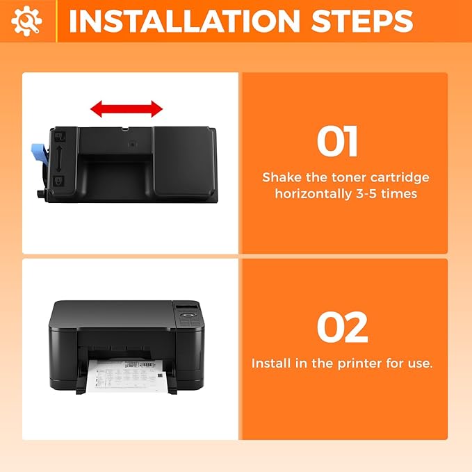 TK-3162 TK3162 Toner Cartridge Black 2-Pack High Yield With Chip Replacement for Kyocera TK-3162 1T02T90US0 Compatible with ECOSYS P3045dn P3050dn P3055dn P3060dn P3145dn M3145idn M3645idn Printer Ink