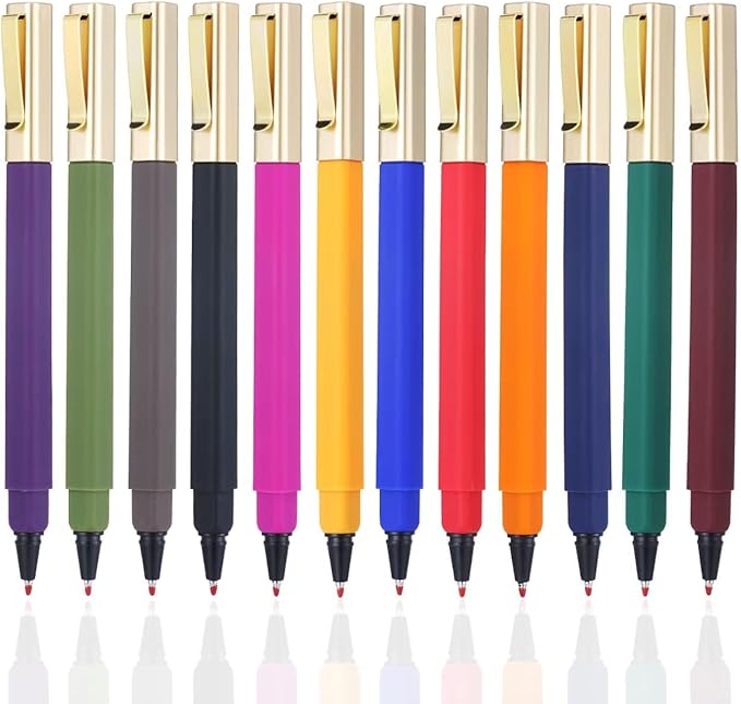 36 Pack Gel Pens 0.5mm Pens Fine Poin Smooth Writting for Journaling Coloring, Black Gel Ink Pens Cute Roller Pen Quick Drying Ballpoint Pen for Office School Supplies