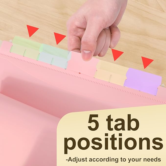 Extra Capacity Plastic Hanging File Folders Letter Size,12 Pack 2 Inch Capacity Hanging File folders with Tabs,Heavy Duty for Filing Cabinet,Home and Office File,Pastel Colors