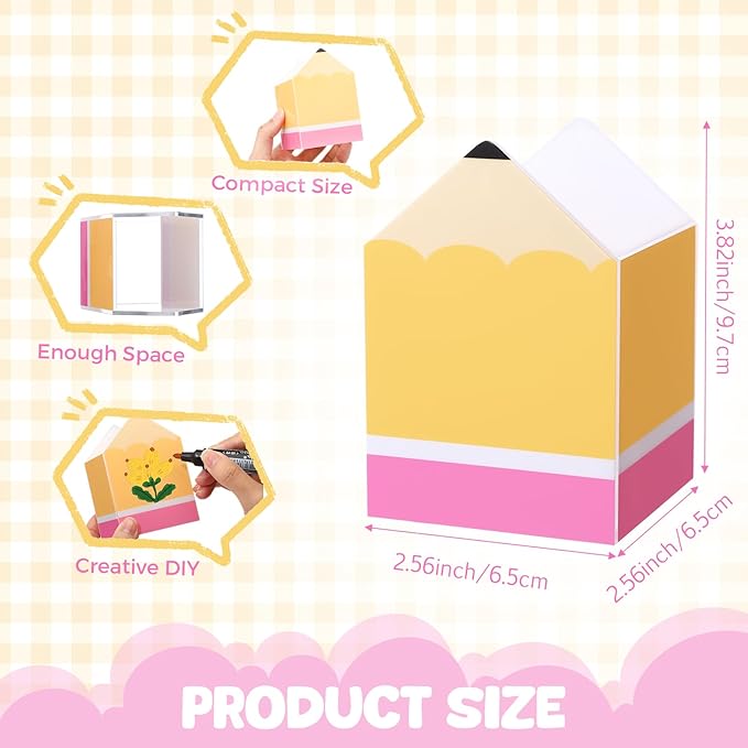 Sherr 10 Pcs Pencil Shaped Pen Holders, Acrylic Pencil Organizer Cups, Cute Creative Stationery Storage, Appreciation Gifts for Teacher Student School Classroom Office Home Desktop Supplies (Classic)