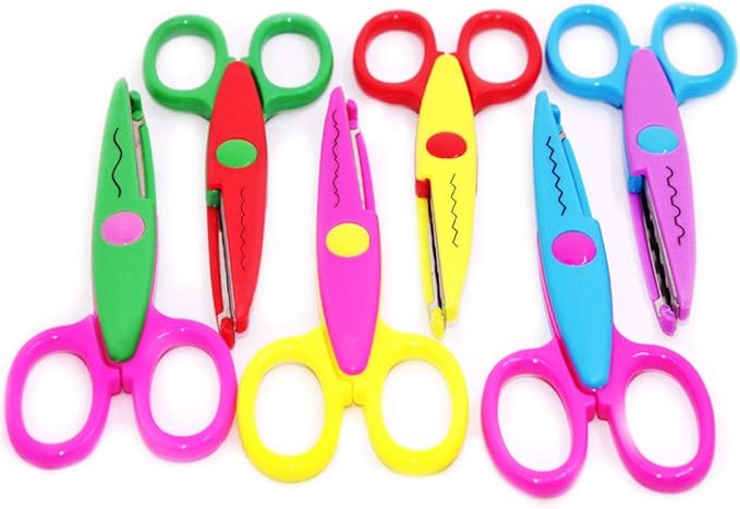 Set of 12, Craft Punch and Creative Scissors, findTop Scrapbooking Edging Scissors Paper Punch Set for Crafts, Scrapbooking, DIY Photo & Art Projects