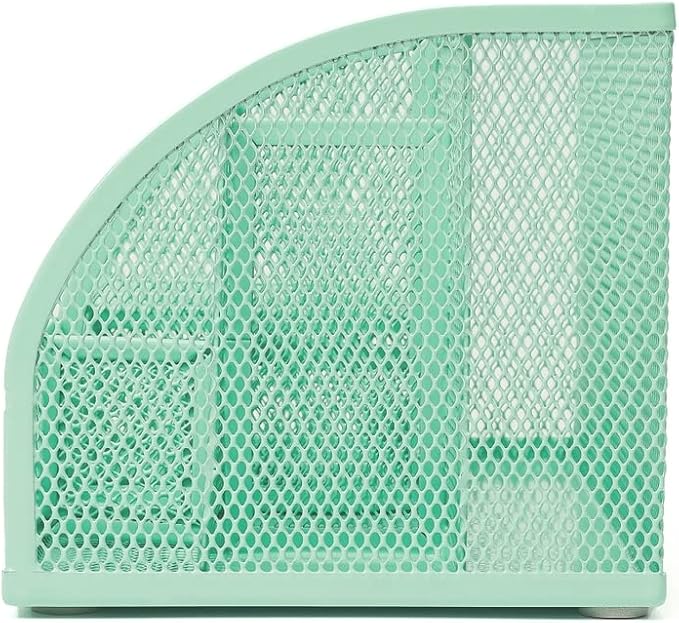 Annova Mesh Desk Organizer Office with 7 Compartments + Drawer/Desk Tidy Candy/Pen Holder/Multifunctional Organizer (Green23)