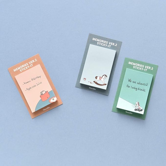 Monolike Memories Ver.2 Sticky-it - 5p Set Self-Adhesive Memo Pad 50 Sheets