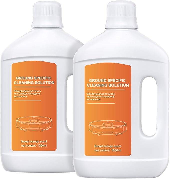 Nukisa Orange Floor Cleaning Solution 1L Compatible with Dreame Wet & Dry Vacuum and Robot， Residue & Streak Free,Suitable for All Robot Vacuum Cleaners and Wireless Wet Dry Dual-Use Vacuum Cleaners