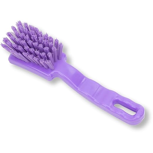 SPARTA 41395EC68 Plastic Scrub Brush, Detail Brush, Kitchen Brush With Hanging Hole For Cleaning, 7 Inches, Purple