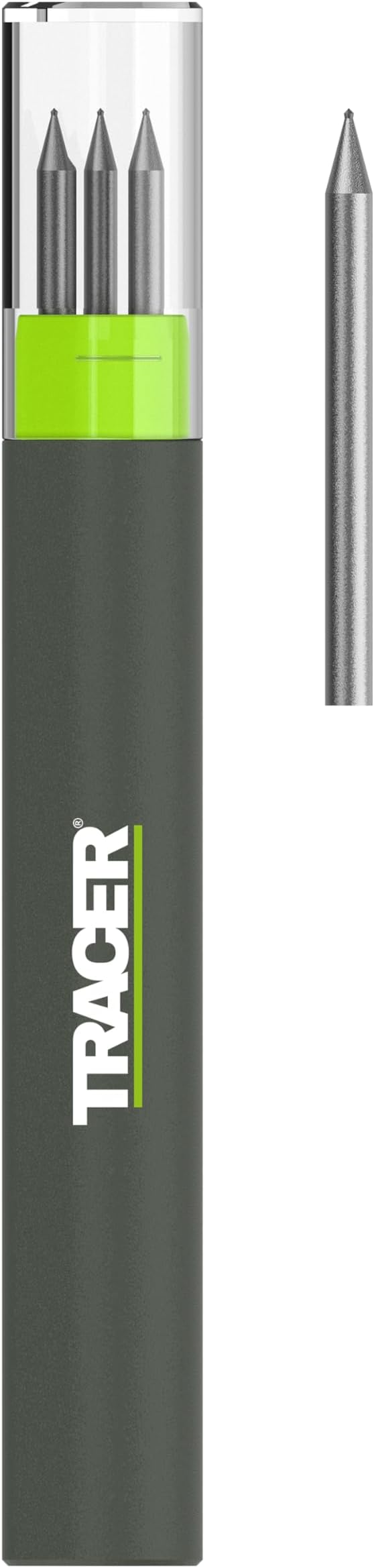 Tracer 2.8mm Carbide Tipped Lead 3-Pack with Anti-Snap Case - Lead Refill for Mechanical Pencil to Mark Wood, Metal, Ceramic, Glass, Woodworking and Carpenter Pencil Tool Use - ALPC1