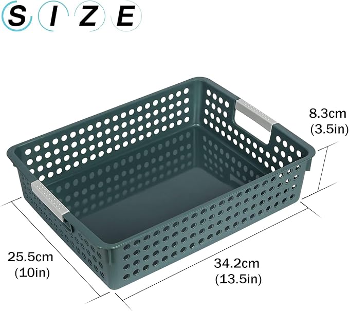 DLUCKY 4Pcs Classroom Organization and Storage Paper Tray Holds 4A,Paper Trays for Classroom Toy,Crayons,Handicrafts Storage,Also for Library, Drawers, Office, Kitchen, Bathroom