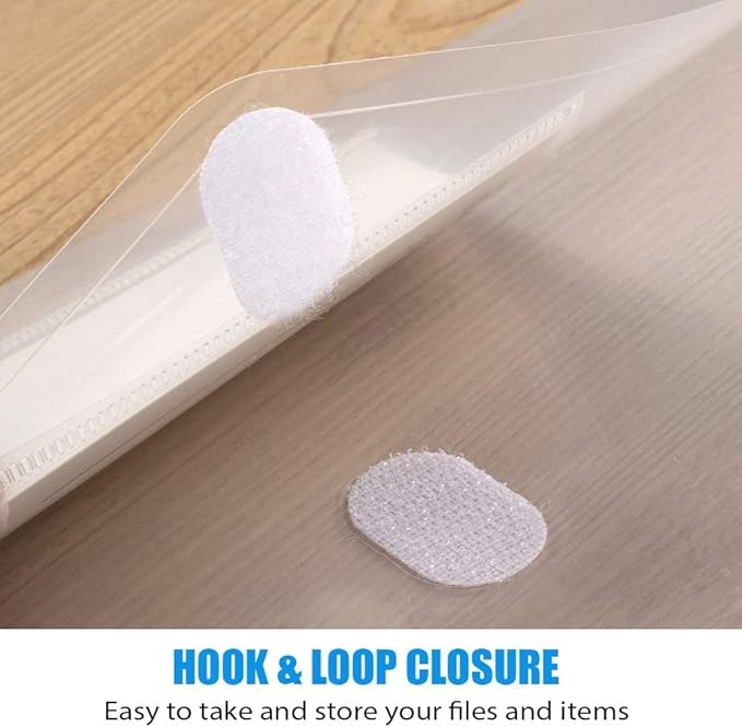 Sooez 50 Pack Plastic Envelopes File Folders, Clear