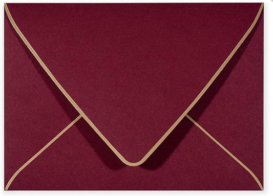 A6 Luxury Burgundy Invitation 4x6 Envelopes - 50 Pack, Self Seal, For 4x6 Cards| Perfect for Weddings, Invitations, Photos, Graduation, Baby Shower| 6.5 x 4.75 Inches