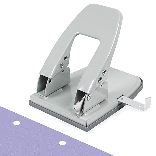 Hole Punches, 2 Hole Punch, Adjustable Two Hole Punch, Heavy Duty 2-Hole Punches, 30 Sheet Capacity HolePuncher, Metal Paper Puncher, Locking Handle