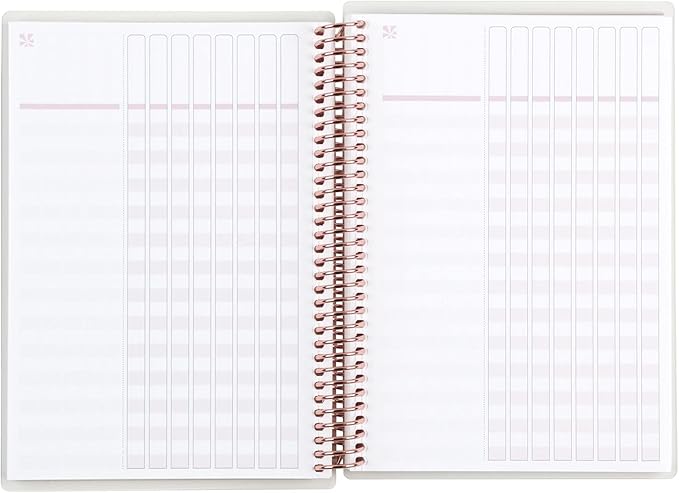 Erin Condren Coiled A5 Checklist Journal Notebook, Features 160 Pages Of Thick, Bleed Resistant 80 Lb. Paper To Boost Productivity, Durable, Pretty, Cute, Stylish