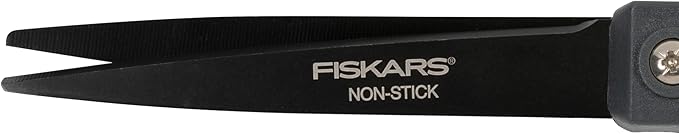 Fiskars 8" Comfort Grip Non-stick Titanium All Purpose Scissors - Stainless Steel Blades for Everyday Cutting Tasks - Home, Office, and Arts & Crafts - Gray