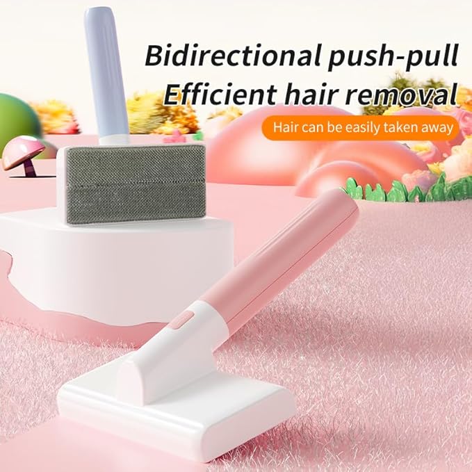 6.5" Wide Pet Hair Remover Brush - Effortlessly Lift Embedded Fur from Sofa, Car, Carpet! Reusable & Washable Cat/Dog Hair Cleaner, Detachable for Deep Clean, Eco-Friendly - Gentle on Fabric (Blue)