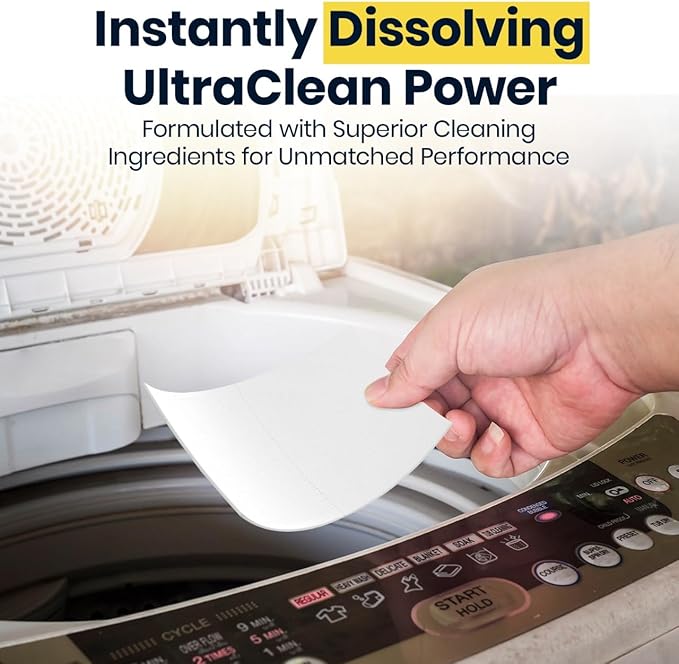 Eco-Friendly Laundry Detergent Sheets – 200 Loads (100 Sheets) Fresh Scent – Concentrated, Quick-Dissolve, Travel-Friendly & Hypoallergenic – No Phosphate, Bleach or Dyes