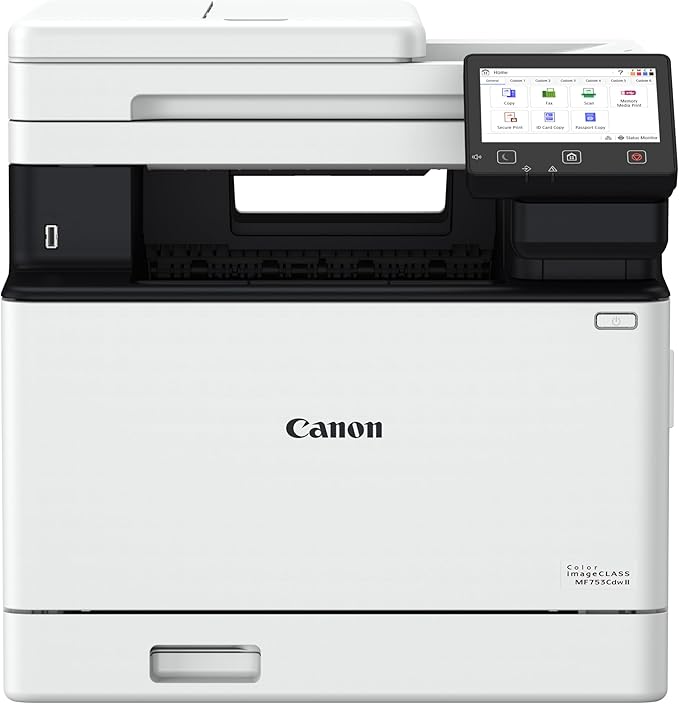Canon Color imageCLASS MF753Cdw II - Wireless Duplex Laser Printer, All-in-One with Scanner, Copier, Fax, Auto Document Feeder, 3 Year Limited Warranty, 35 PPM