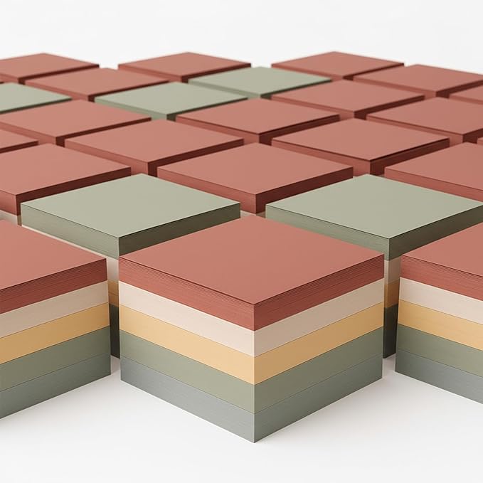 Thenshop 24 Packs Sticky Notes 3x3 Bulk Gradient Colorful Self Stick Note Pads Paper Memo for Office School Notebook Supplies 50 Sheets Pad (Morandi Color)