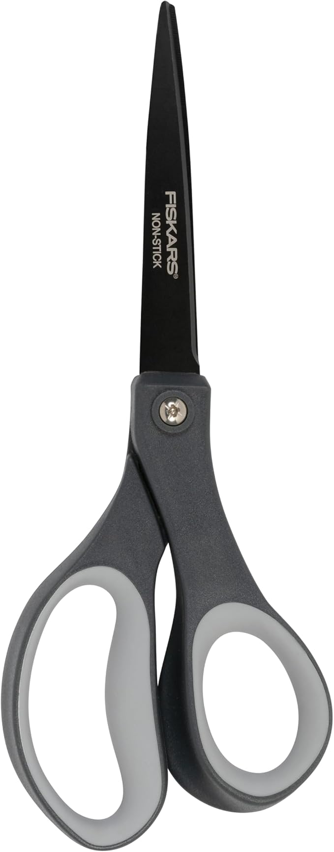Fiskars 8" Comfort Grip Non-stick Titanium All Purpose Scissors - Stainless Steel Blades for Everyday Cutting Tasks - Home, Office, and Arts & Crafts - Gray