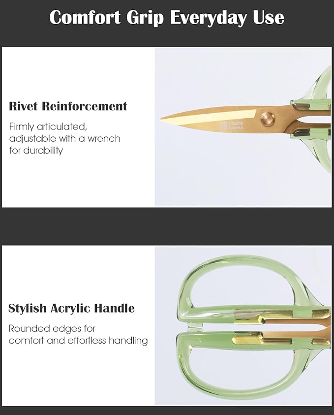 Kitchen Shears Scissors&Sharp Scissors, ARCHIKING 8.0inch Cooking Scissor-Meat and Poultry Shears, Dishwasher Safe, Acrylic Handel Scissors All Purpose Stainless Steel Utility Scissor