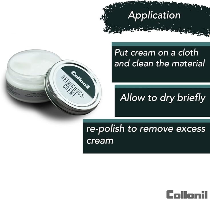 Collonil Leather Cream 2.02 Fl Oz - Cleaning & Care Cream With Nourishing Oils for Fine Smooth Leather - Made in Germany