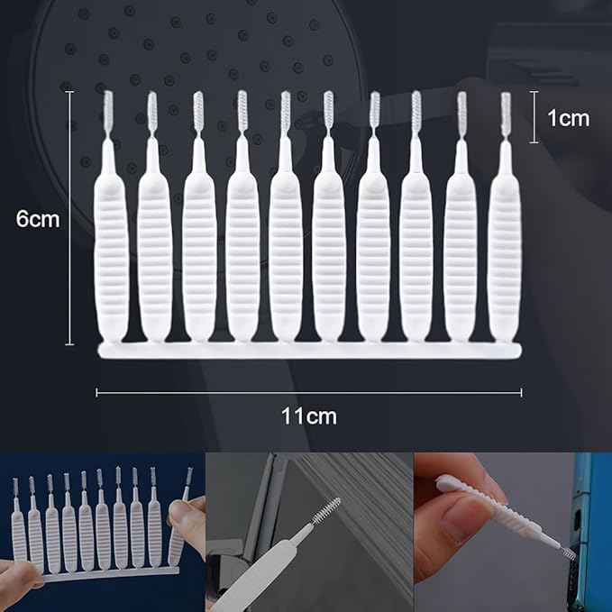 Upgrade Shower Head Cleaning Brush, Gap Hole Anti-Clogging Cleaning Brush, Shower Head Cleaner Picks Brush Tiny Cleaning Brush for Shower Head, Multifunction Shower Head Cleaning Brushes (10PCS)