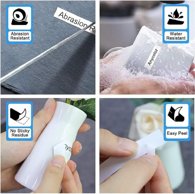 6-Pack Replace for Dymo Label Maker Refills D1 45013 a45013 S0720530, Black on White 1/2 Inch x 23Ft Used for Dymo LabelManager 160 420P 210D 280 360D PnP Label Maker, 12mm x 7m