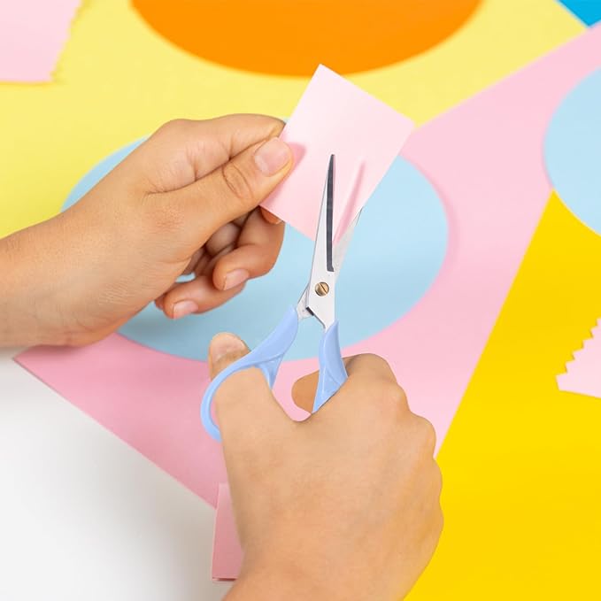 Honagu Professional Scissors - Stainless Steel Precision Blades, Non-Slip Ergonomic Handles for Crafting, Office, Fabric & DIY Projects (Blue)