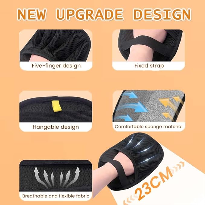 Orebog Pet Hair Removal Glove for Cats & Dogs,Electrostatic Gloves Pet Hair,Cat Grooming Gloves for Hair Removal,Reusable Pet Hair Remover Glove for Couch,Furniture,Carpet,Curtain,Clothe (3PCS)