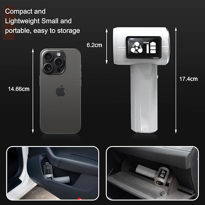 Bonbiyou Handheld Cordless Vacuum Cleaner, 15000Pa Powerful Suction Portable Car Vacuum, Lightweight Rechargeable Mini Vacuum for Car, Pet Hair & Home