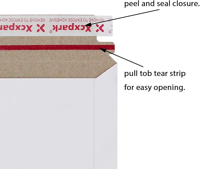 25 Pack Rigid Mailers 9.25 x 11.75 inches, Self Seal Photo Document Mailers Premium Cardboard Keep Flat Envelopes for Photos, Pictures, Papers, Files, CD