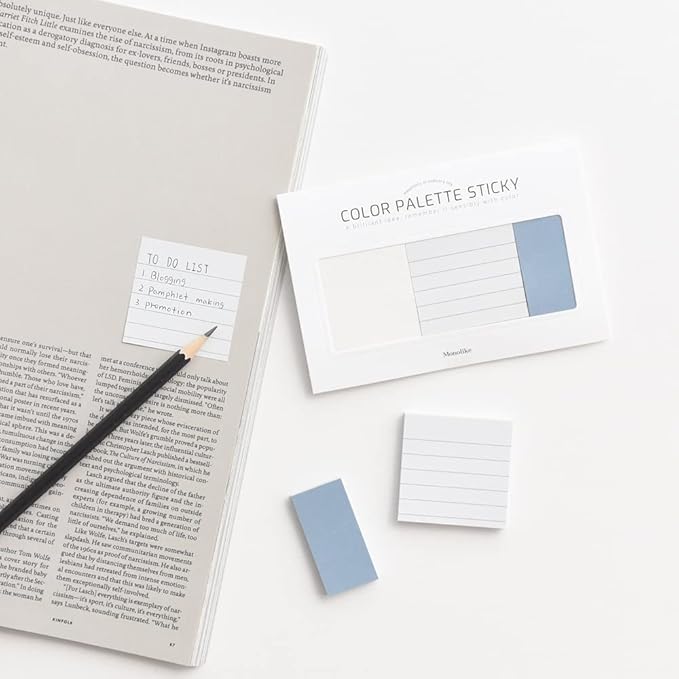 Monolike Color Palette Sticky Plan 30p A Set 4P - Self-Adhesive Memo Pad 30 Sheets
