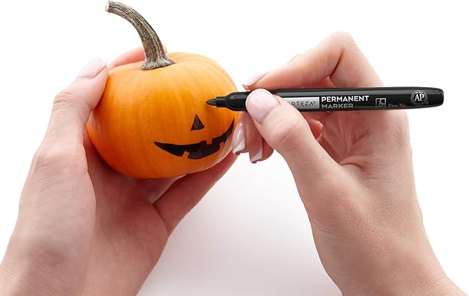 ARTEZA Permanent Markers Black, Bulk Set of 60, Fine Tip, Waterproof