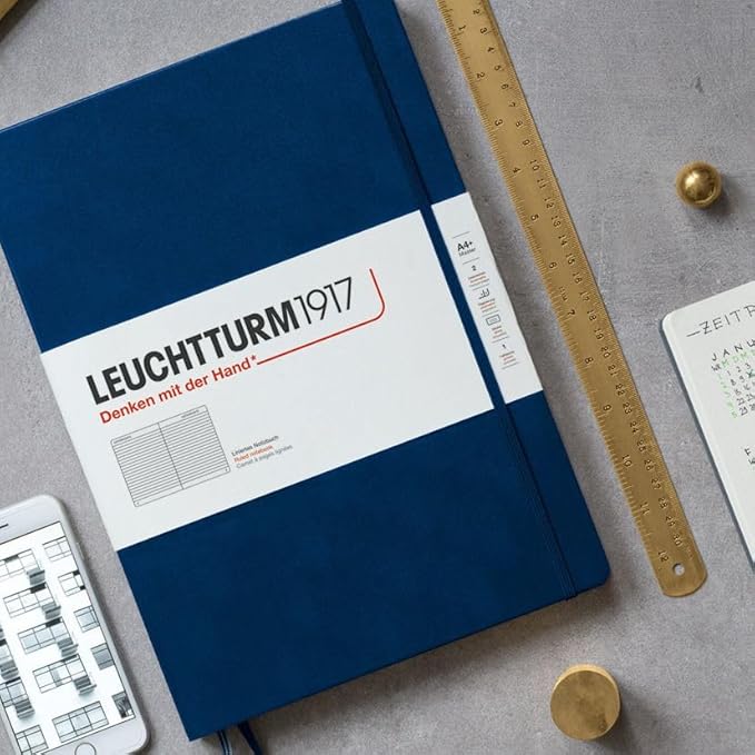 LEUCHTTURM1917 - Notebook Hardcover Medium A5-251 Numbered Pages for Writing and Journaling (Olive, Ruled)