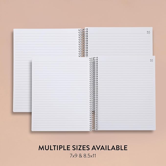 Erin Condren 8.5" X 11" Spiral Bound Productivity Notebook, Playful Paisley, Functional 160 Lined Page and 80Lb Thick Paper Spiral Notebook, Stickers Included