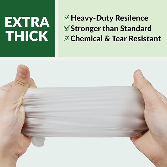 GORILLA SUPPLY Large Vinyl Gloves, Clear, Unisex, Disposable, 1000 Count