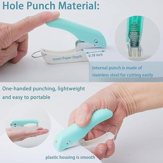 Star Hole Punch Single Hole Punch Small Hole Paper Punch for Tags Nail Decor DIY Scrapbook (Star 1/4 inch)