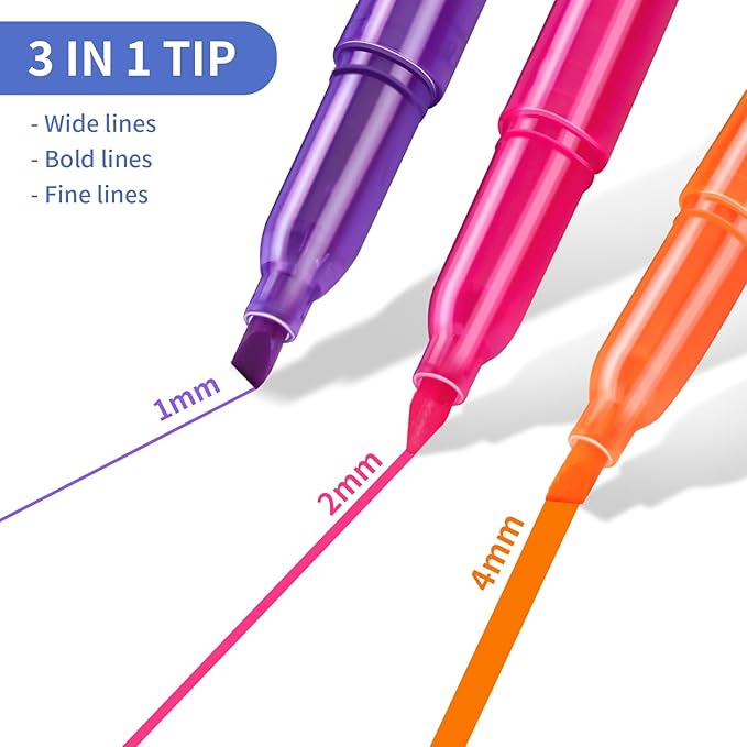 Highlighters Assorted Colors, 240 Pack Highlighters Bulk : No Bleed & Dry-Quickly, Highlighter Set : Chisel Tip & 6 Bright Colors, Highlighter Markers for school | college | office supplies