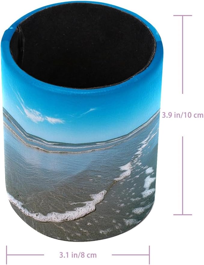 Pen Holder for Desk, Blue Sky Sand (1) Pencil Holder Pen Cup Marker Holder Makeup Brush Holders, Desk Accessories & Workspace Organizers for Home, School & Office
