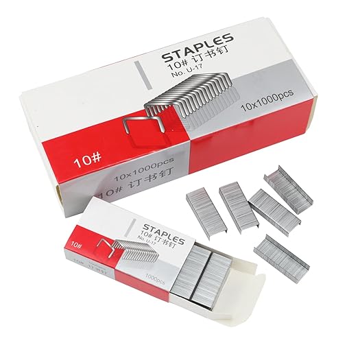 10000pcs No.10 Staples, 10# Metal Staples for Small Desktop Stapler