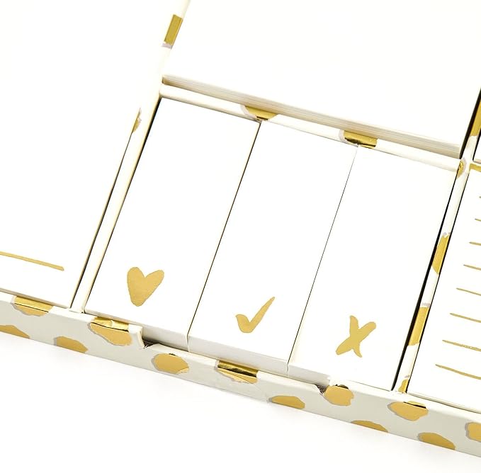 Kate Spade New York Women's Sticky Note Set, Flamingo Dot Gold (176255)
