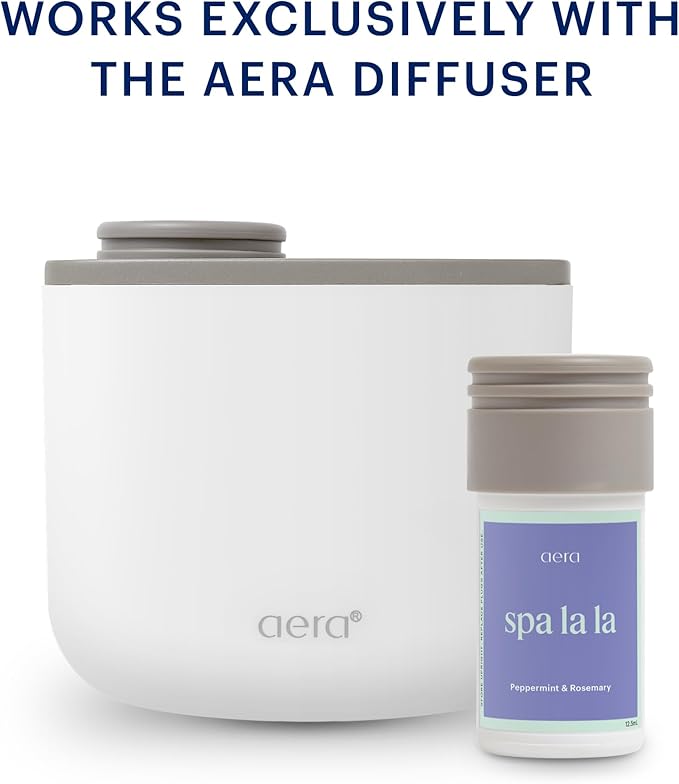 Aera Mini Spa La La - Essential Oil for Home – Energizing MoodBoost Fragrance - Notes of Peppermint and Rosemary - Scent Refill - Capsule Size Works with Mini Diffuser