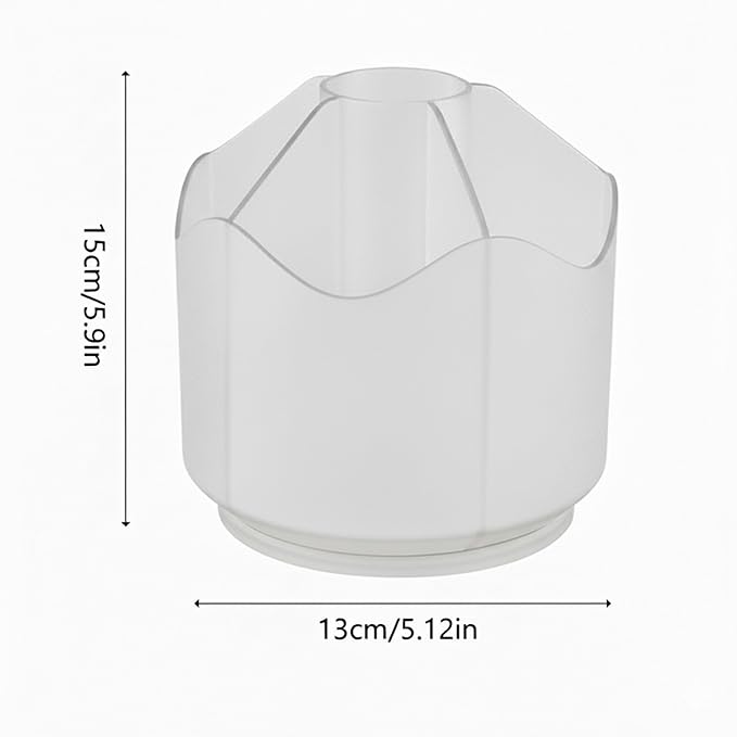 Spinning Desk Caddy Organizer Clear | 360 Rotating Desk Organizer Acrylic Pen Holder & Marker Organizers | 6 Slots Rotating Organizer & Spinning Organizer for Shops, Classroom, Vanity, Desk