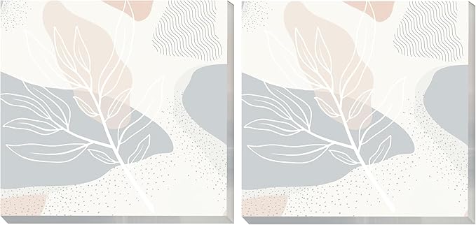 2 Pack Sticky Notes 3x3 Inches, Bright Cute Strong Sticking Power, Easy to Post for Home, Office, 80sheets/Pads, Leaves Abstract Decorative