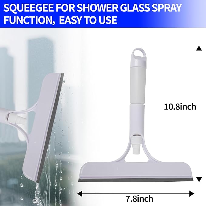 3 in 1 Squeegee for Shower Glass, Window Squeegee with Sprayer 3 in 1 WindowSqueegee Cleaner, Spray WindowSqueegee Cleaner Tool for Car, Home, Kitchen Window