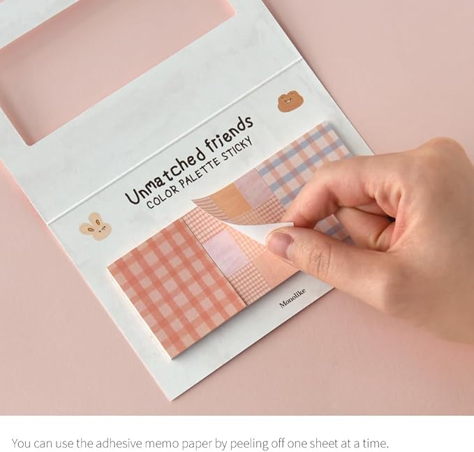 Monolike Color Palette Sticky Unmatched Friends A Set 4p - Self-Adhesive Memo Pad 30 Sheets