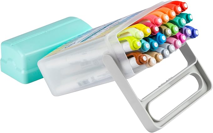 Zebra Pen Mildliner Dual-Tip Highlighters, Broad and Fine Tips, Ideal for Bible Highlighting, No Bleed, School Supplies and Teacher Supplies, Assorted Ink in Easel Back Carrying Case, 25-Pack (78025)