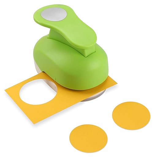 LOONENG 1.5 Inch Circle Hole Punch - Create Perfect Circles for Handmade Craft Projects - Ideas for Scrapbooking, Card Making, DIY Photo Albums, Gift Tags, Homemade Confetti