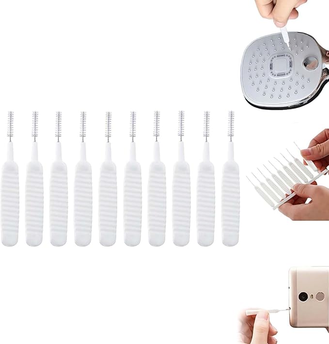 Upgrade Shower Head Cleaning Brush, Gap Hole Anti-Clogging Cleaning Brush, Shower Head Cleaner Picks Brush Tiny Cleaning Brush for Shower Head, Multifunction Shower Head Cleaning Brushes (10PCS)