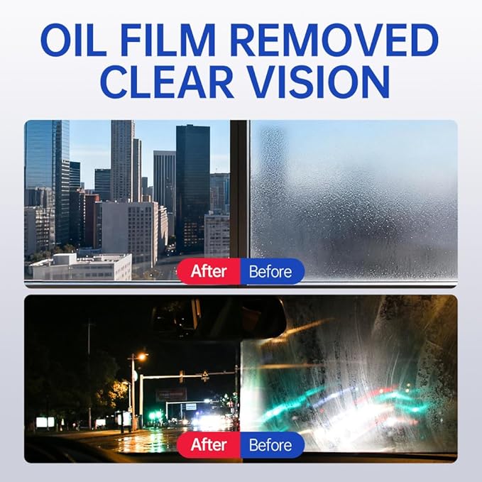 Glodway Glass,Mirror and Window Cleaner for Auto and Home Cleans,Streak-Free,Ammonia-Free,Tint-Safe,4.58 OZ (3 Pack)