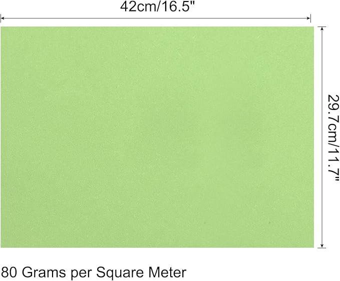 MECCANIXITY 50 Sheets Colored Copy Paper 16.5 x 11.7 Inch Printer Paper 80gsm Light Green for Office Printing, Document Copying, Invitations, Forms, Art Projects