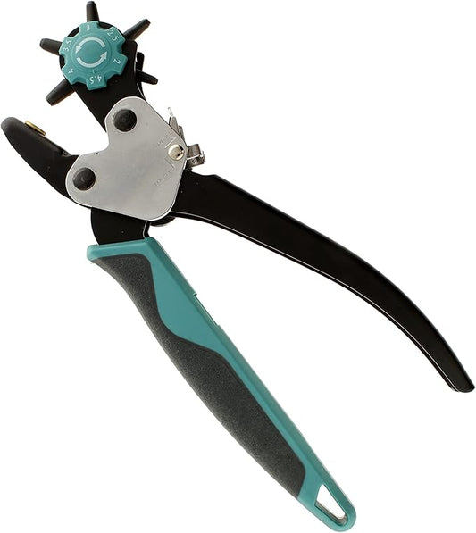 The Beadsmith Rotating Ergonomic Leather Hole Punch, Six Hole-Size Options, Leather Crafts and Jewelry-Making Supplies